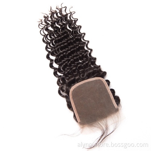 Factory Price Fast Delivery 4x4 Lace Frontal With Baby Hair Deep Curly